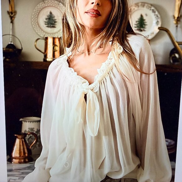 BOHME Caylee Sheer Blouse ~ NWT - Picture 5 of 7